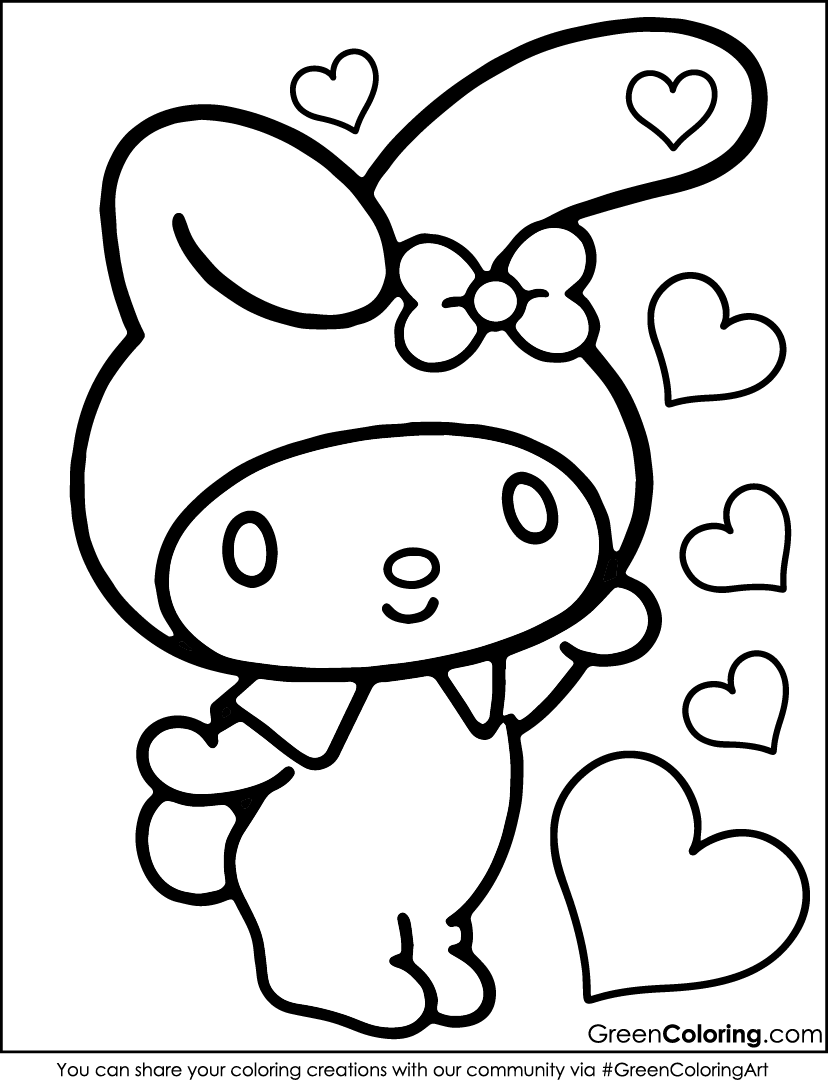 10 My Melody Coloring Pages Download Free Printable PDF 