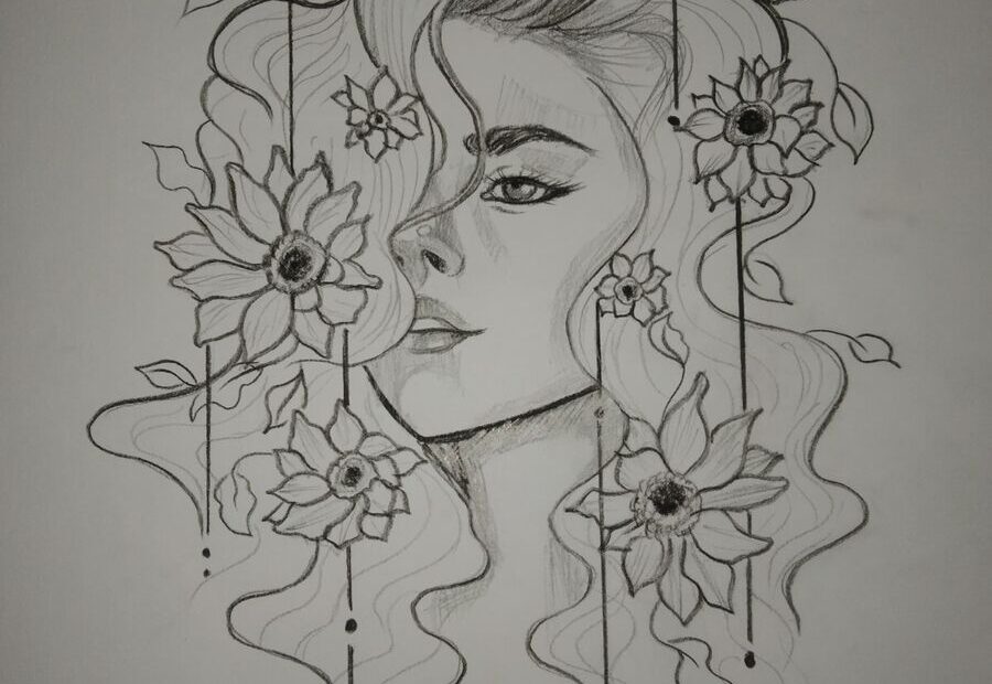 100 Original A4 Size Soul Of Nature Pencil Drawing Sketch Unframe Signed