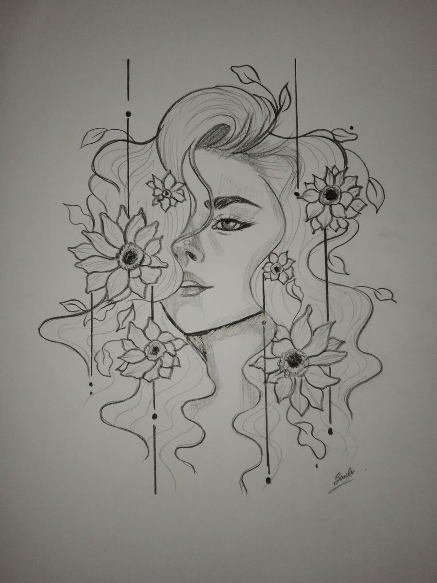 100 Original A4 Size Soul Of Nature Pencil Drawing Sketch Unframe Signed