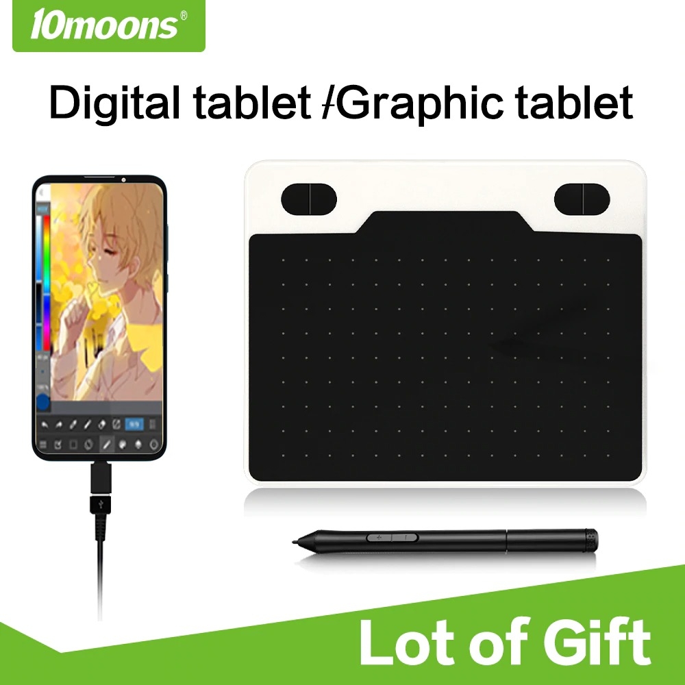 10moons Graphics Digital Drawing Tablet 6 Inch With Stylus Pen T503 Black JakartaNotebook