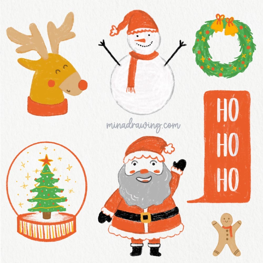 11 Easy Christmas Drawing Ideas Mina Drawing