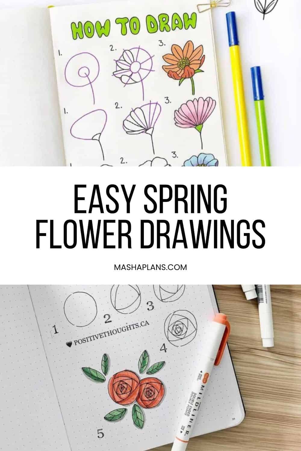 17 Easy Spring Flower Drawings