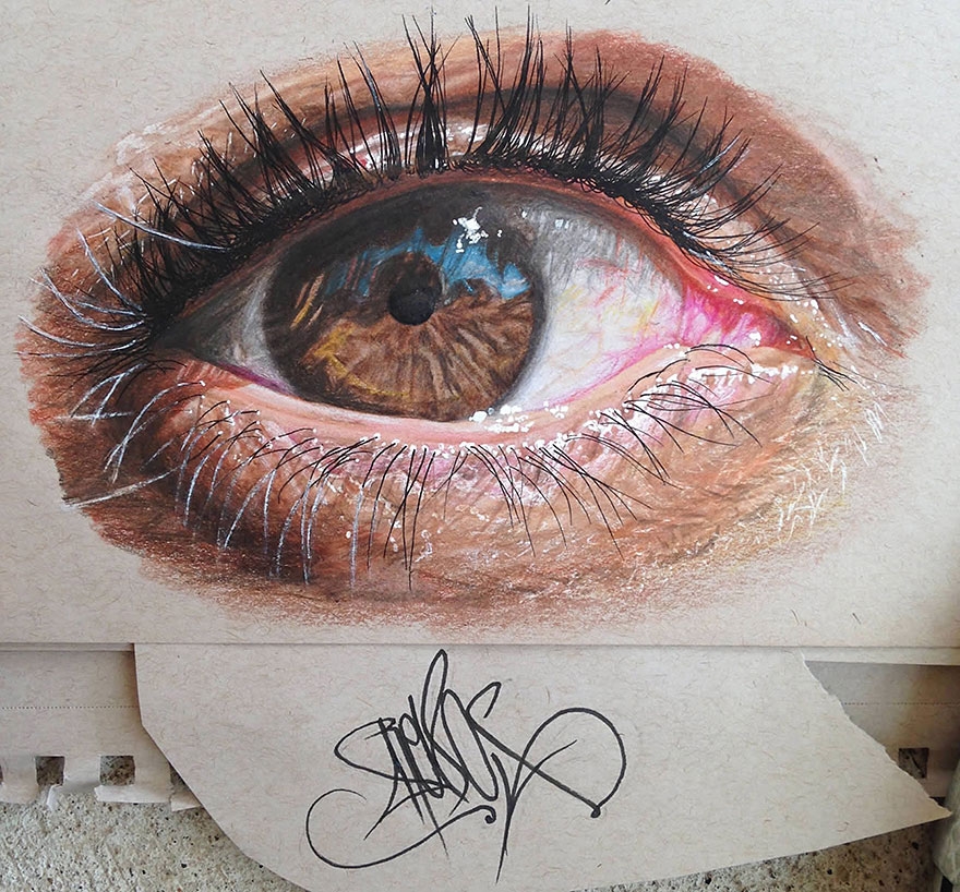 drawing real eyes