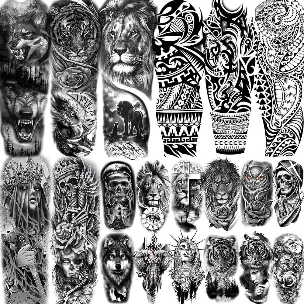 mens sleeve tattoo drawings