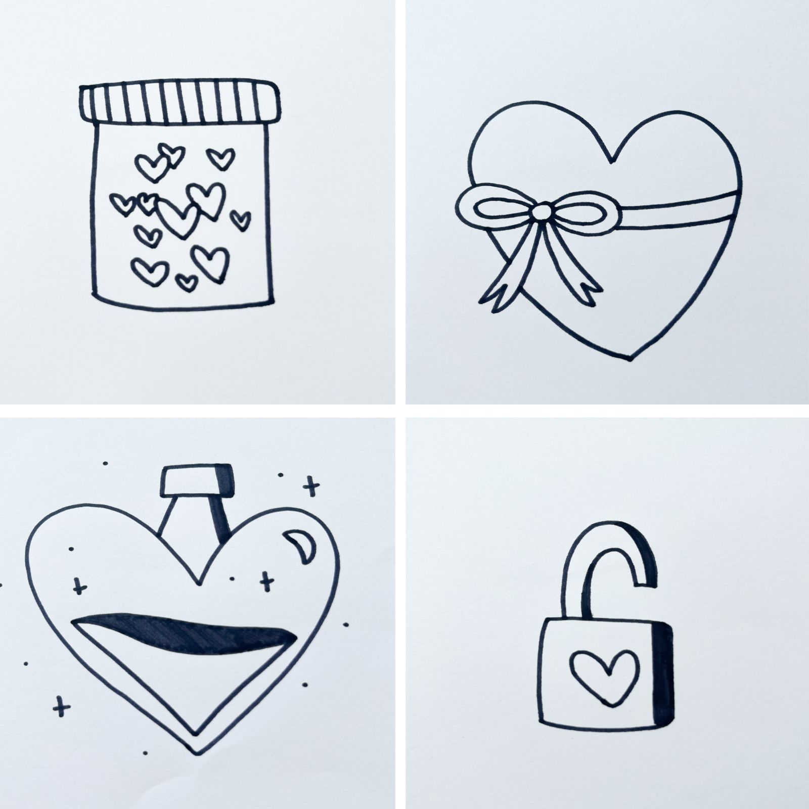 heart drawing easy