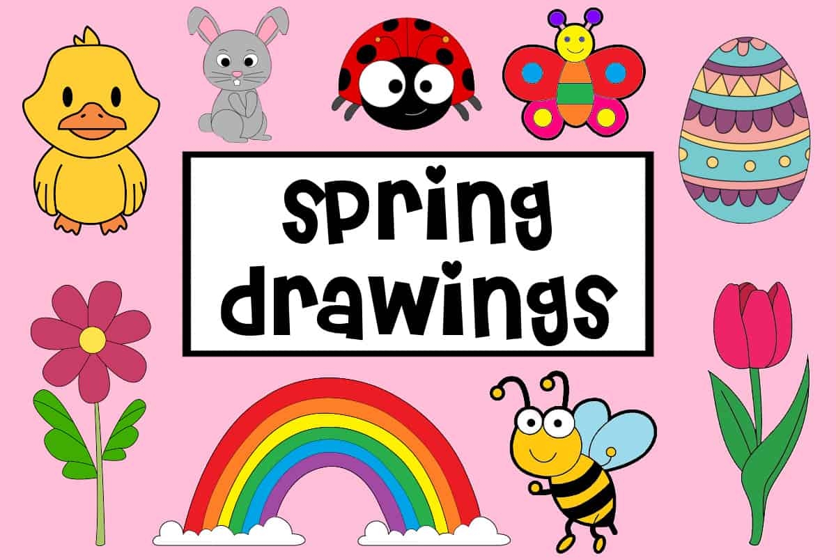 21 Easy Spring Drawings Made With HAPPY