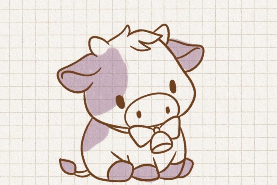 22 Cute And Easy Cow Drawing Ideas A Sleepy Creative