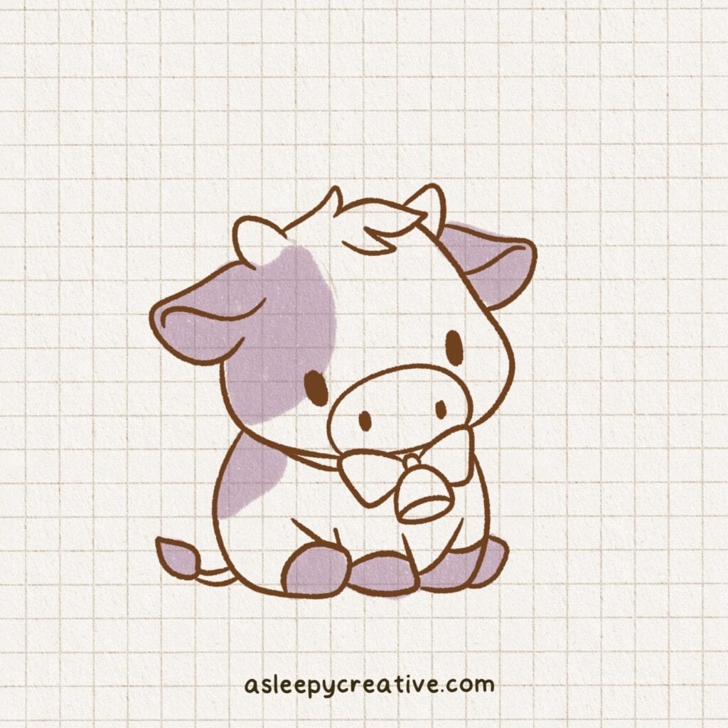 22 Cute And Easy Cow Drawing Ideas A Sleepy Creative