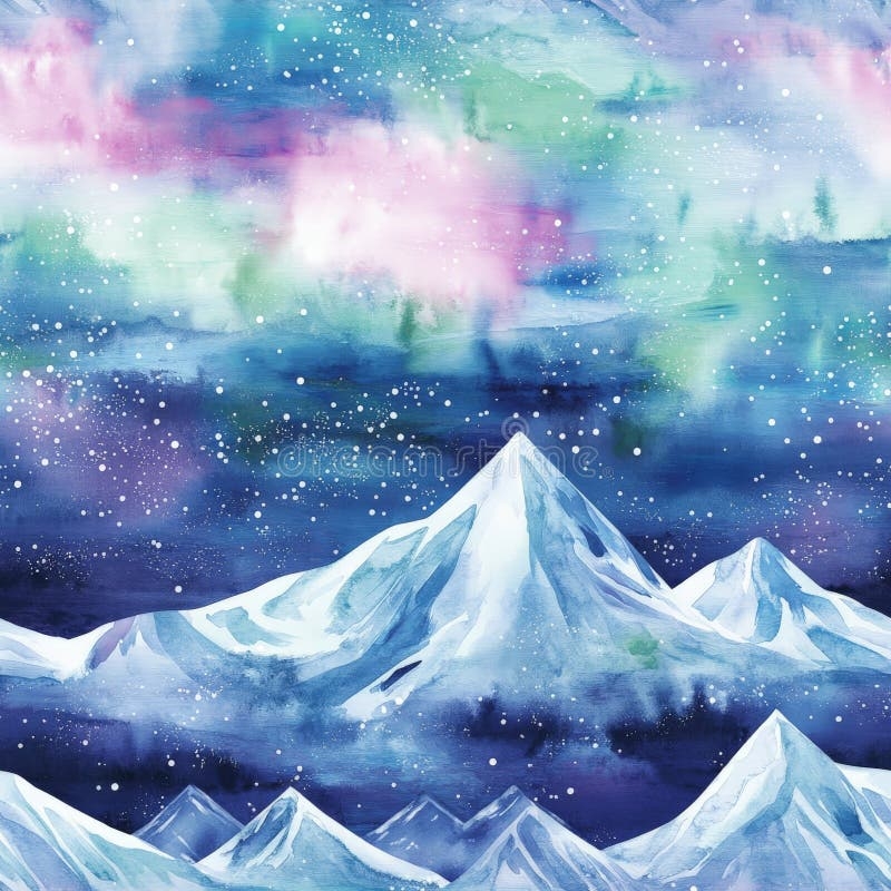 243 Watercolor Northern Lights Stock Photos Free U0026 Royalty Free Stock Photos From Dreamstime