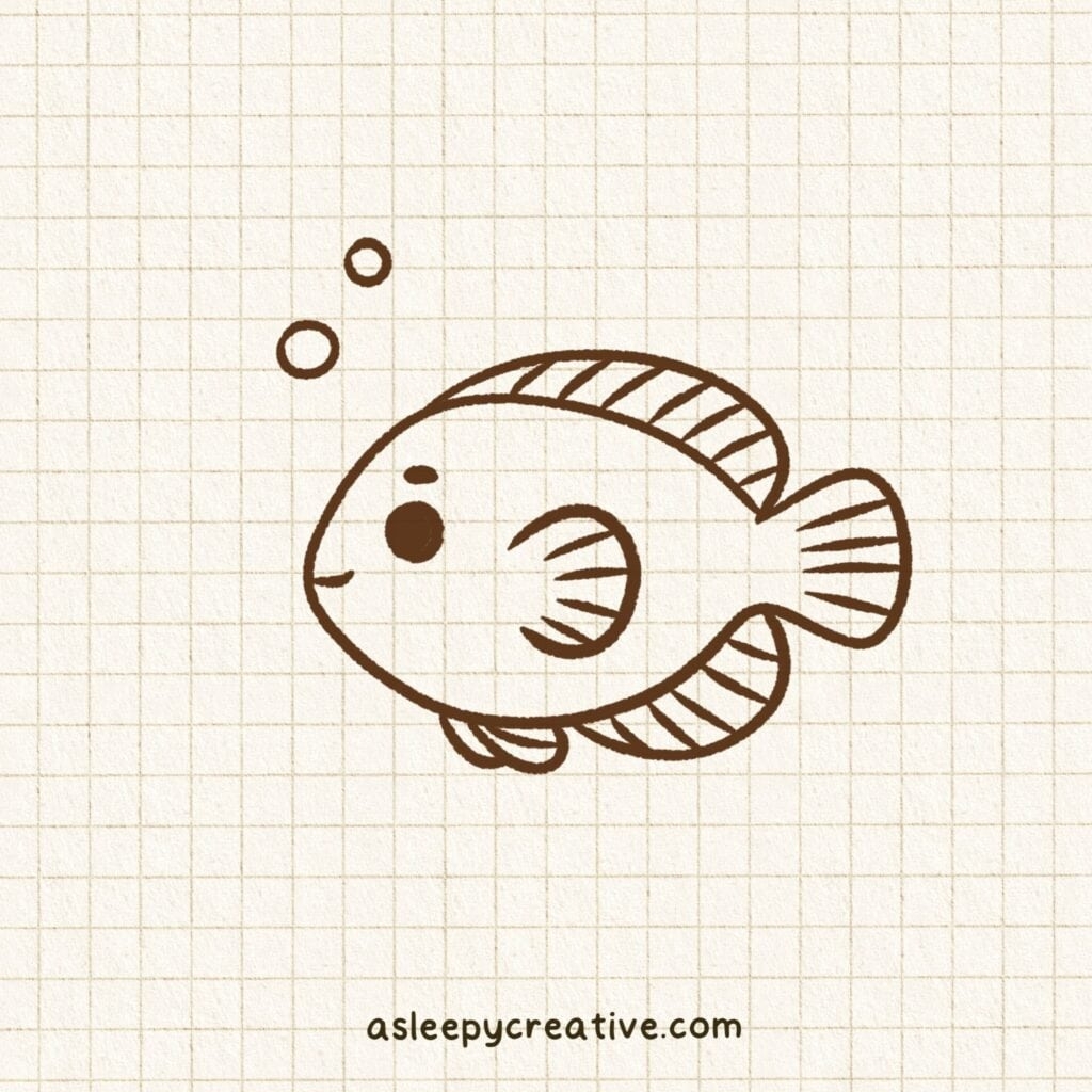 27 Easy Fish Drawing Ideas A Sleepy Creative