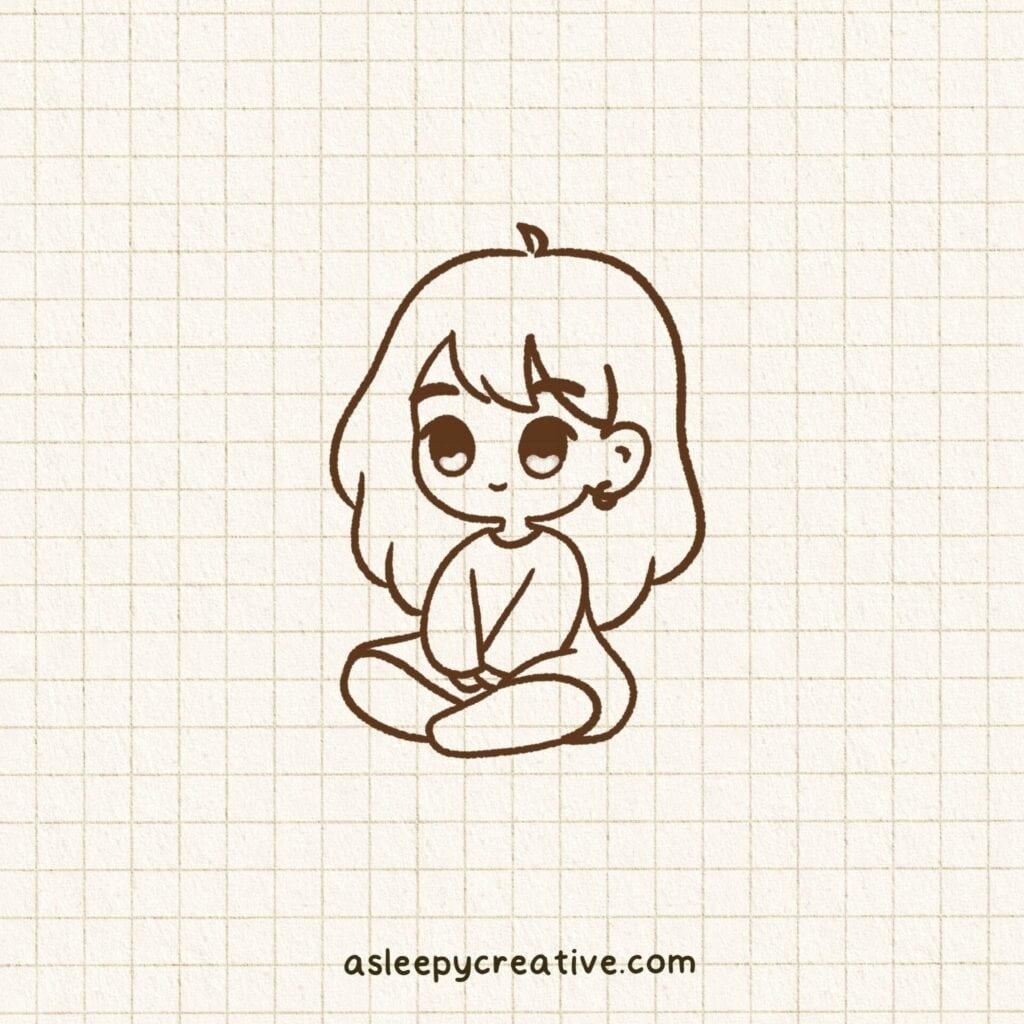 girl drawing easy
