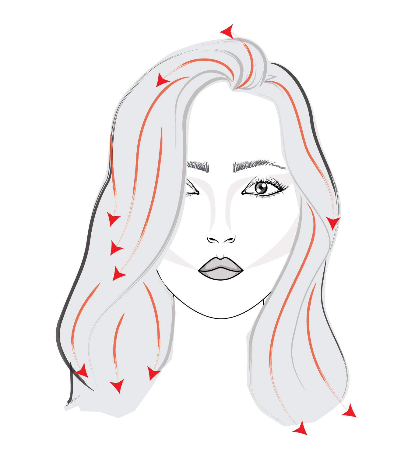 3 Step Tutorial How To Draw Hair For Fashion Illustration Amiko Simonetti