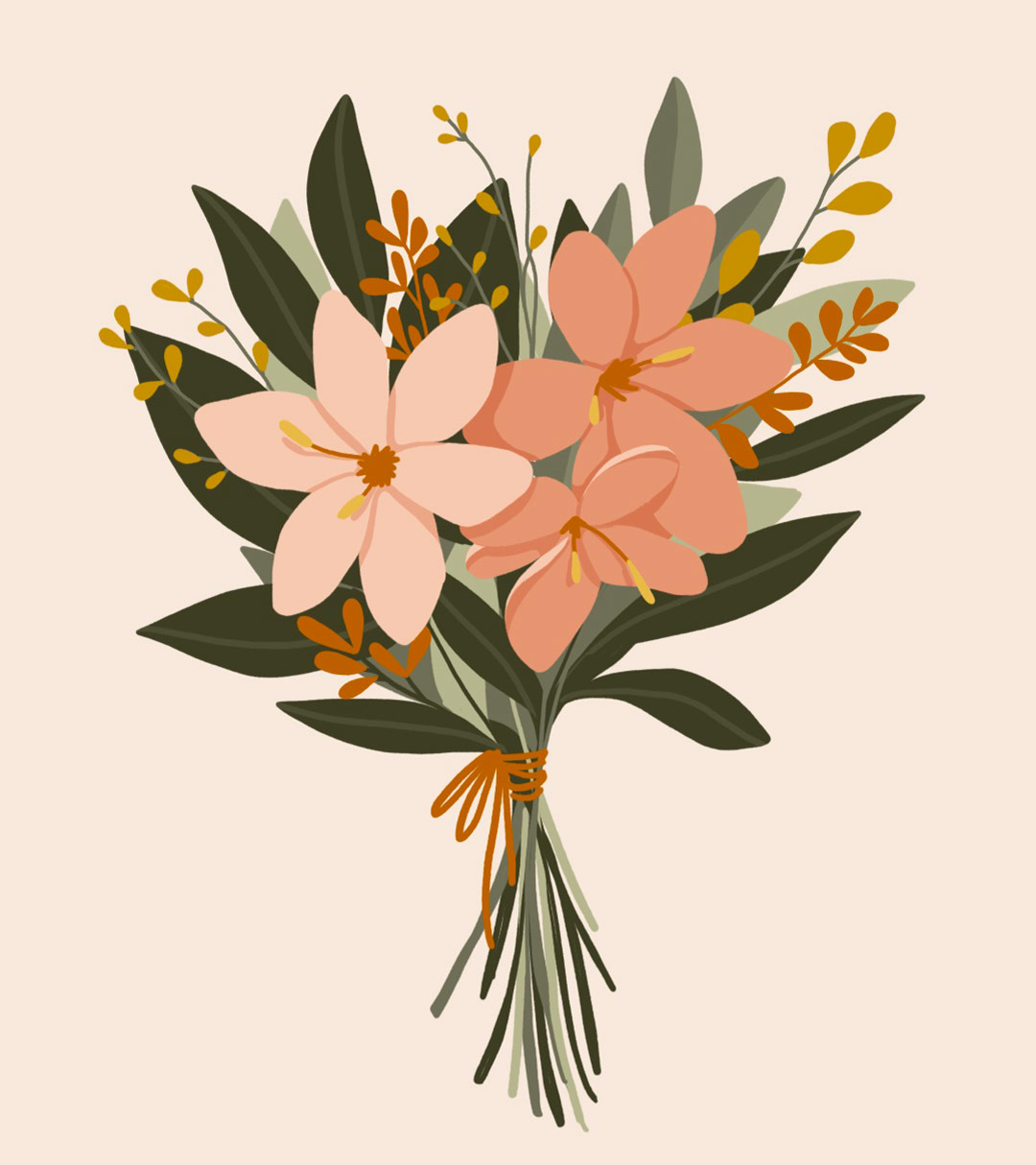flower bouquet drawing