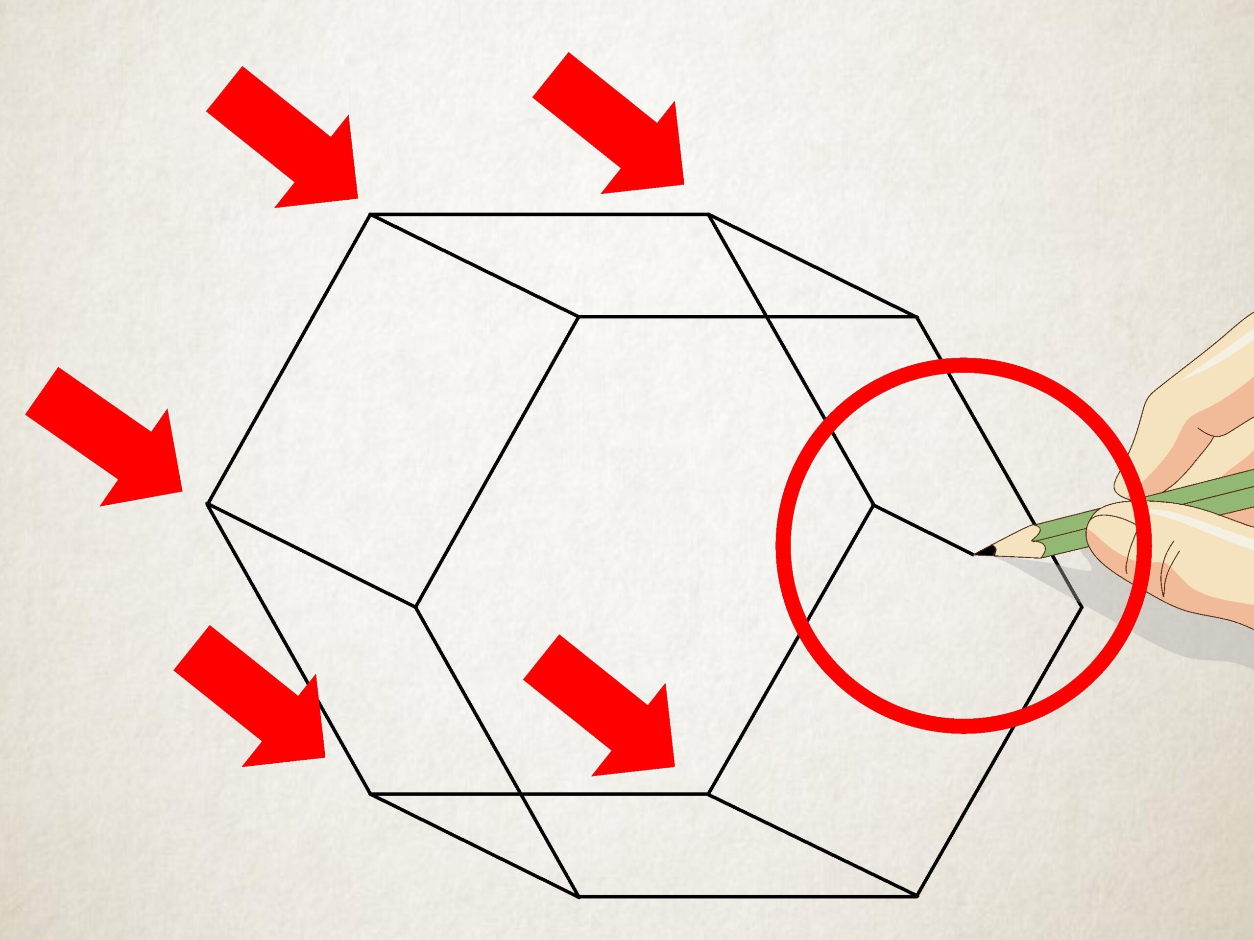 3 Ways To Draw A Hexagonal Prism WikiHow