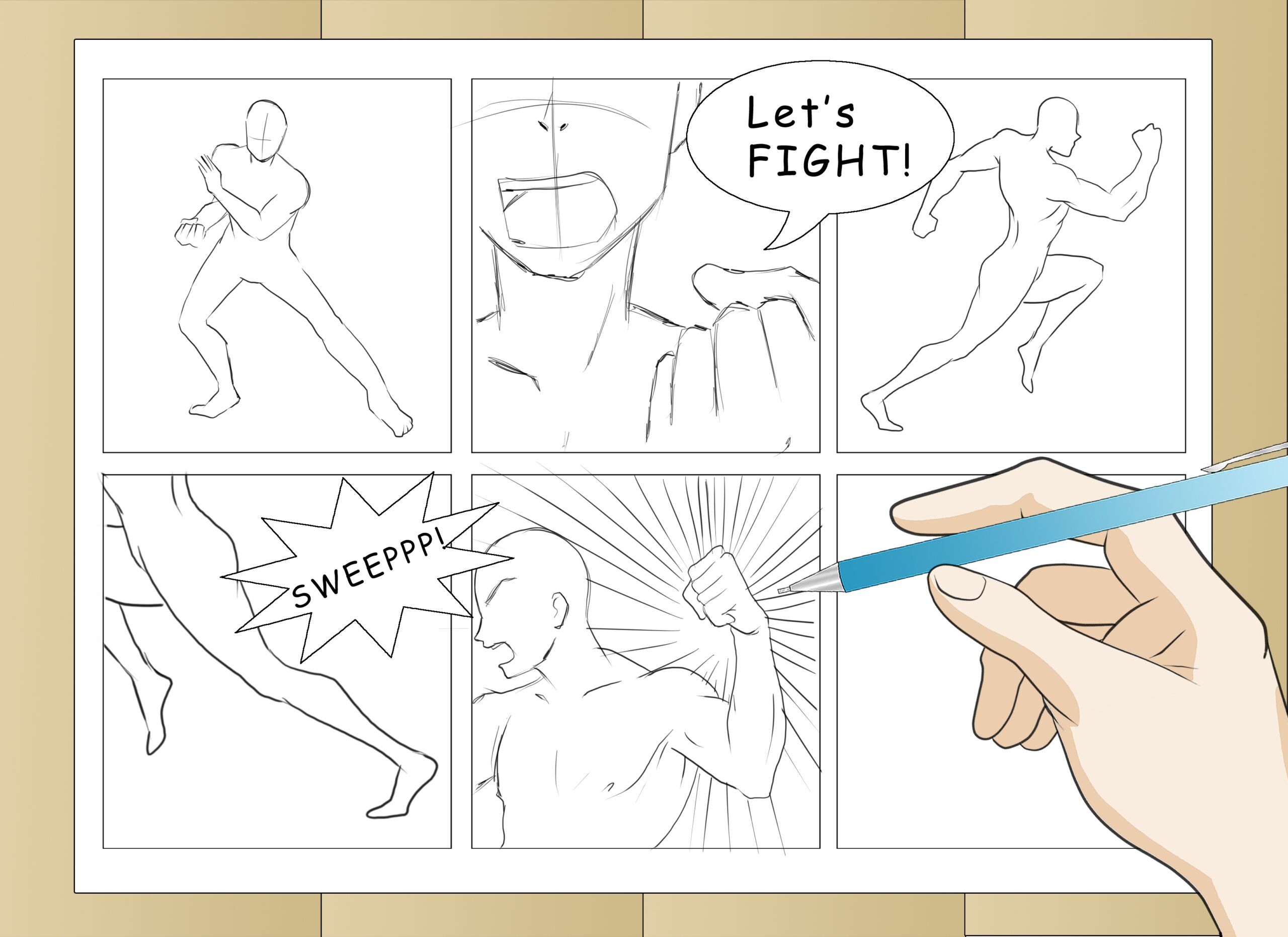 3 Ways To Draw Comic Book Action WikiHow