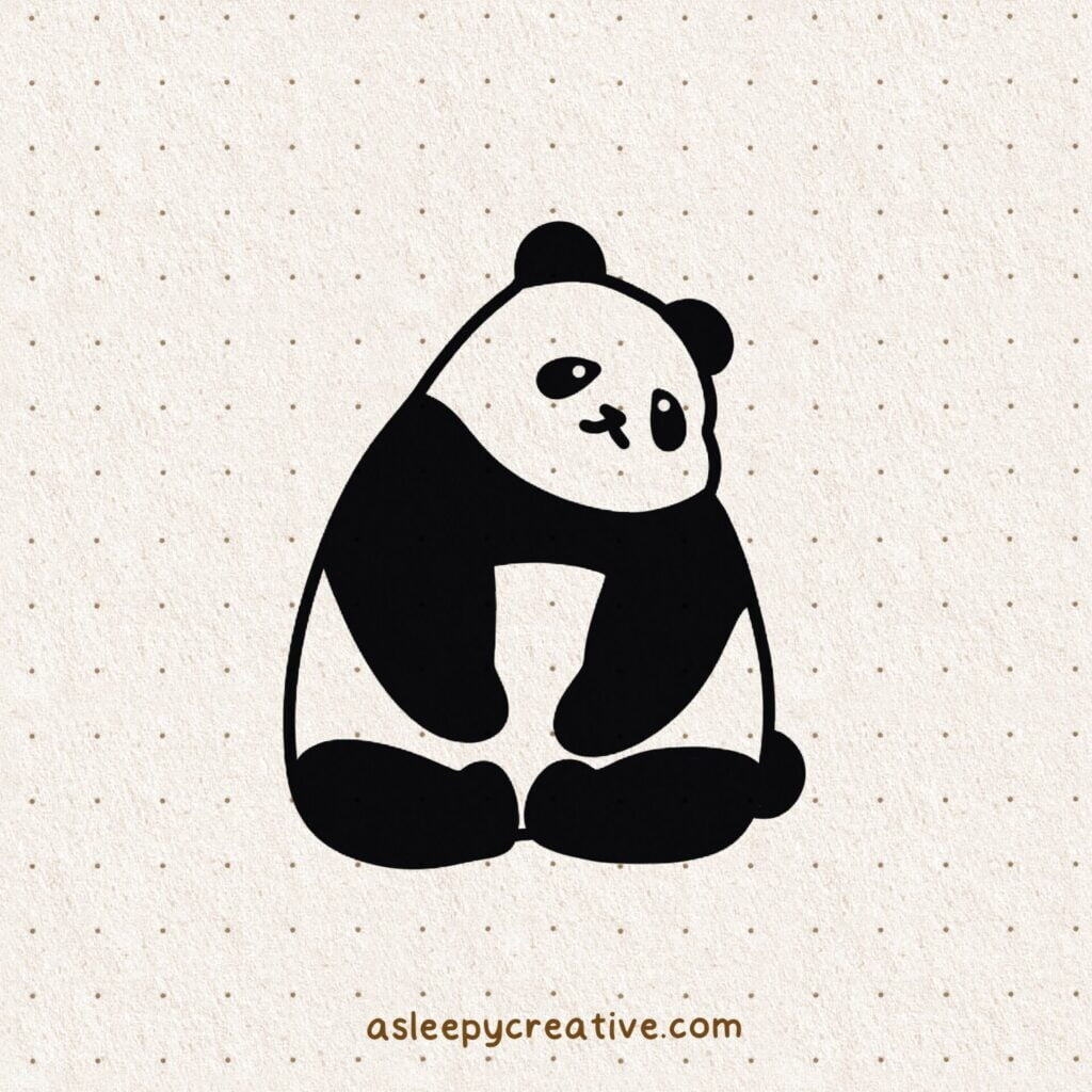 easy draw a panda