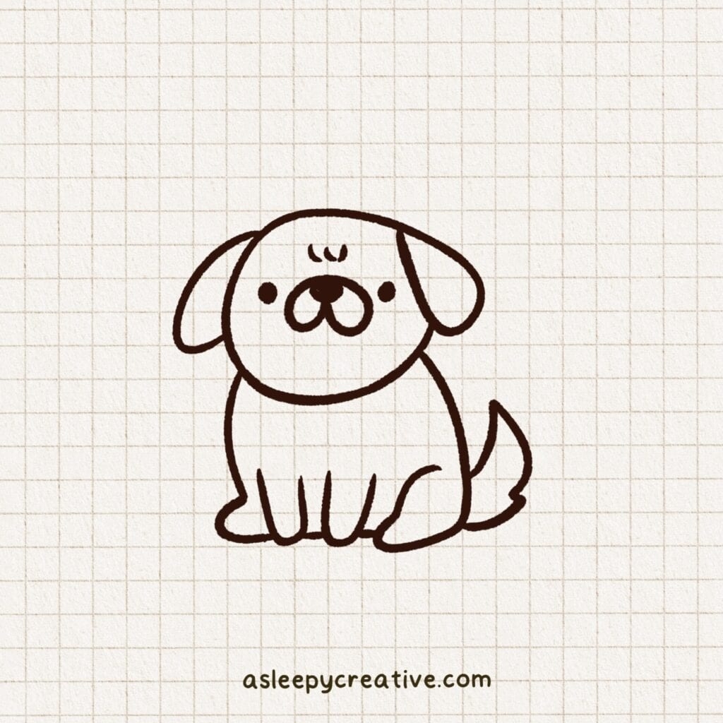 35 Cute U0026 Easy Dog Drawing Ideas A Sleepy Creative