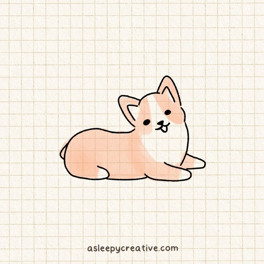 35 Cute U0026 Easy Dog Drawing Ideas A Sleepy Creative