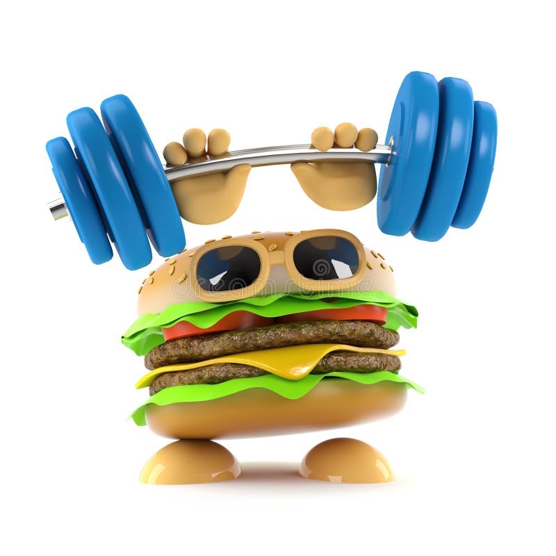 3d Strong Burger Stock Vector Illustration Of Snack 40561765