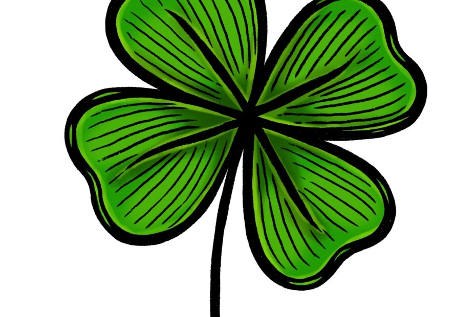 4 Leaf Clover Drawing 4 Easy Steps The Graphics Fairy