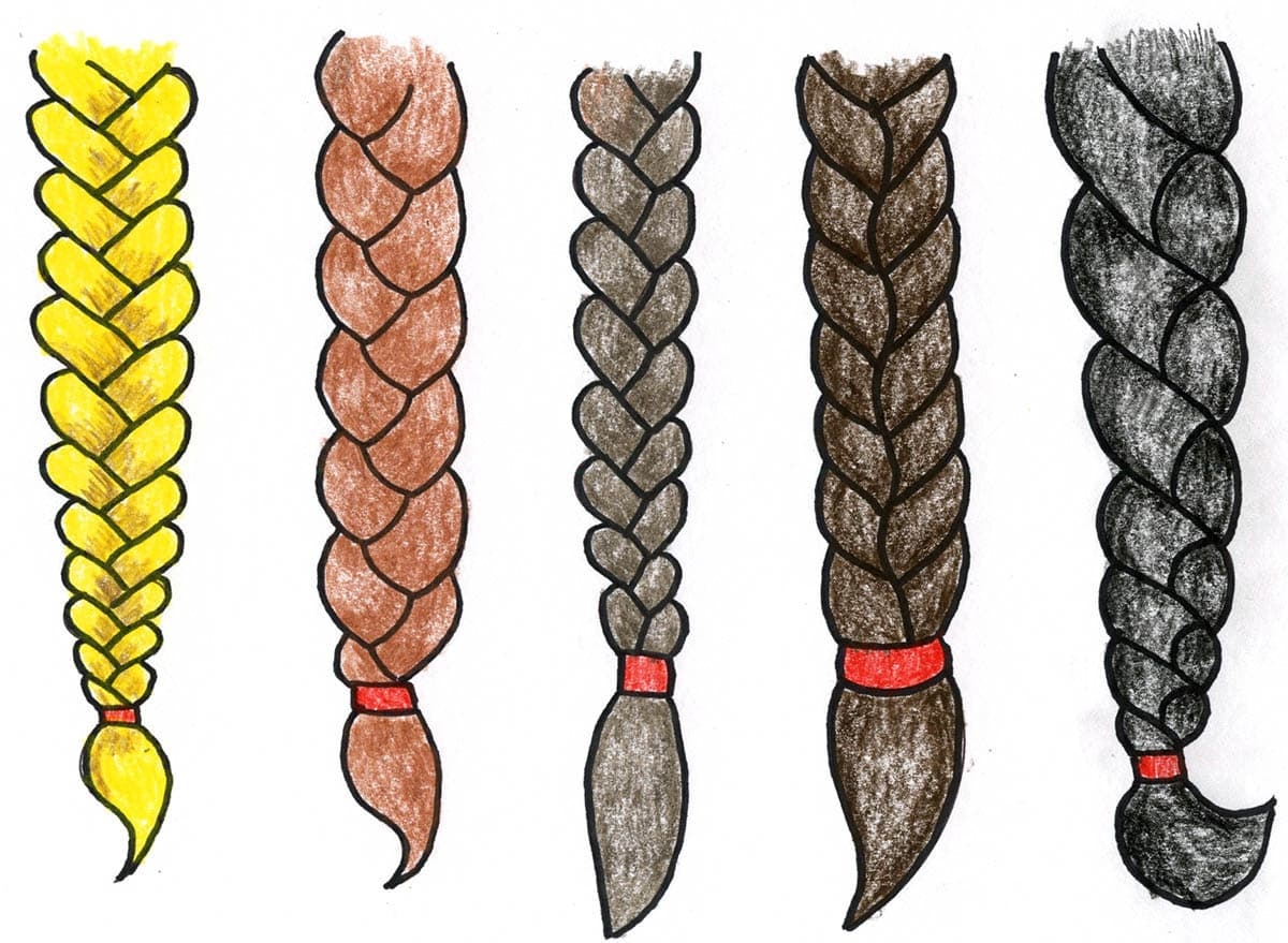 5 Ways For How To Draw A Braid