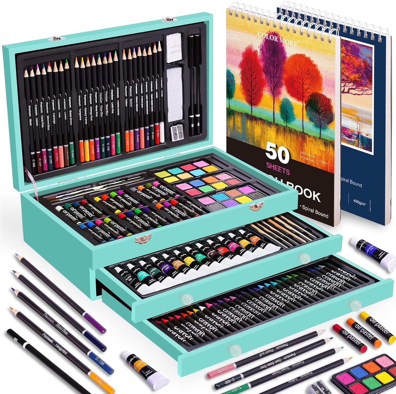 75 Piece Deluxe Art Set Dengan 2 Bantalan Gambar Indonesia Ubuy