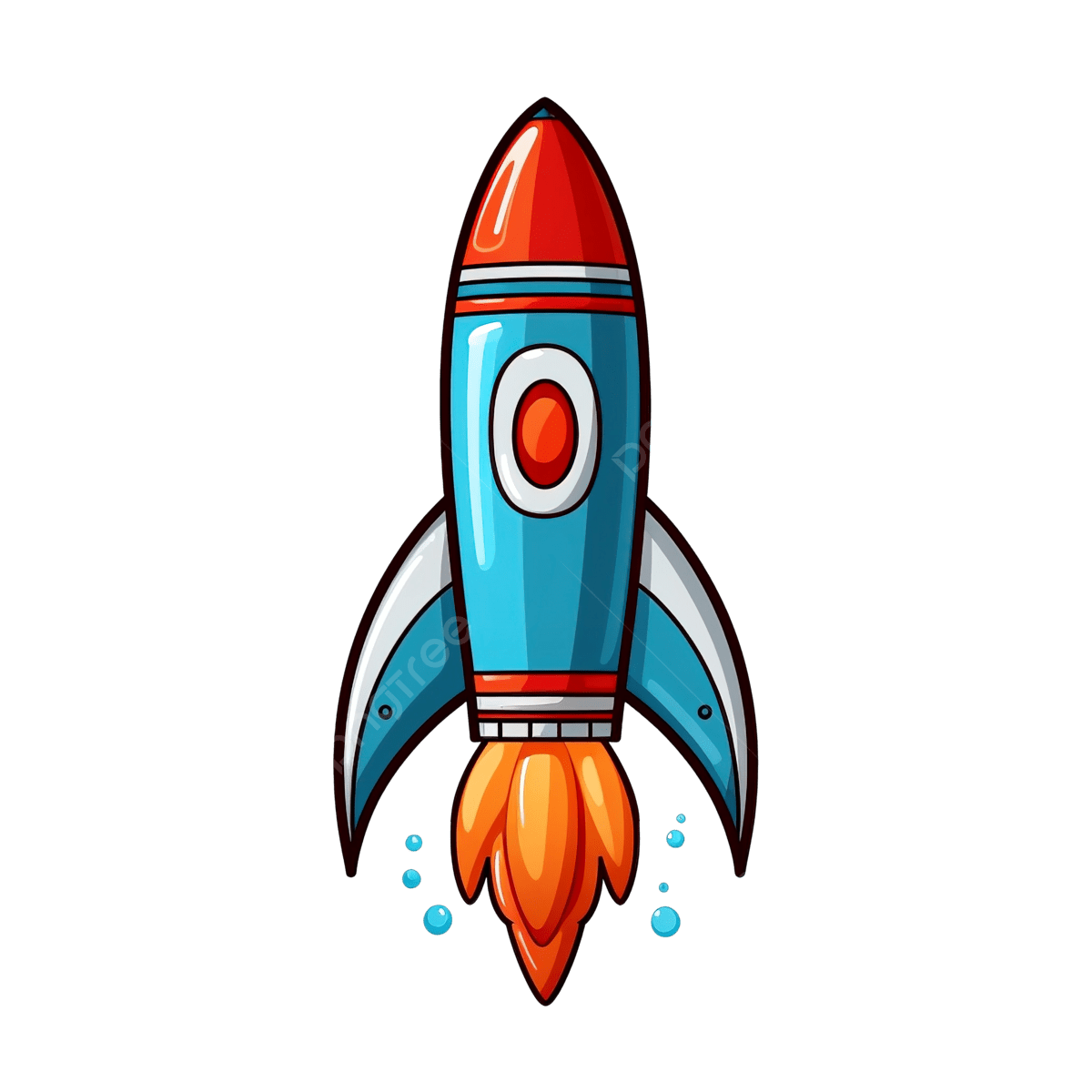 A Drawing Of A Rocket With A Red Tail And A Blue Flame Rocket Icon Rocket Cartoon Rocket Logo PNG Transparent Image And Clipart For Free Download