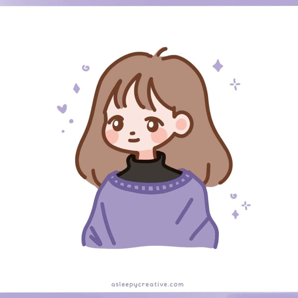 Aesthetic Drawing Ideas Cute Girls A Sleepy Creative