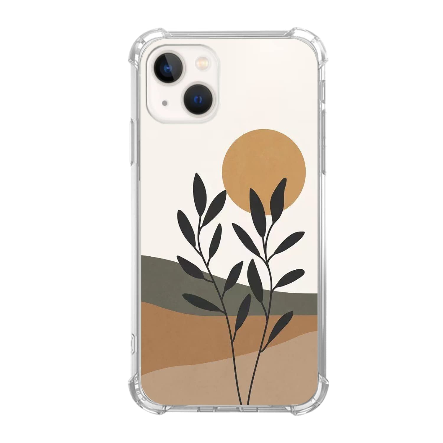 Aesthetic Minimalist Line Art Plant Case For IPhone 13 Mini Aesthetic Art Design TPU Shock proof Cover Case Walmart