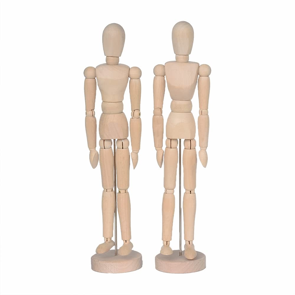 Amazon 2 Pack 12 Inches Tall Wooden Mannequin Artist Manikin 