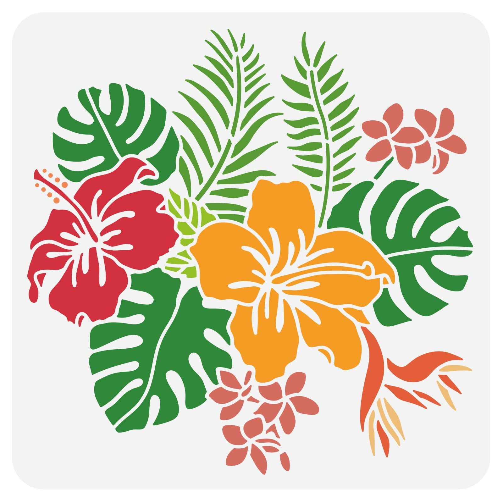 Amazon BENECREAT Hibiscus Flower Drawing Stencils Tropical 