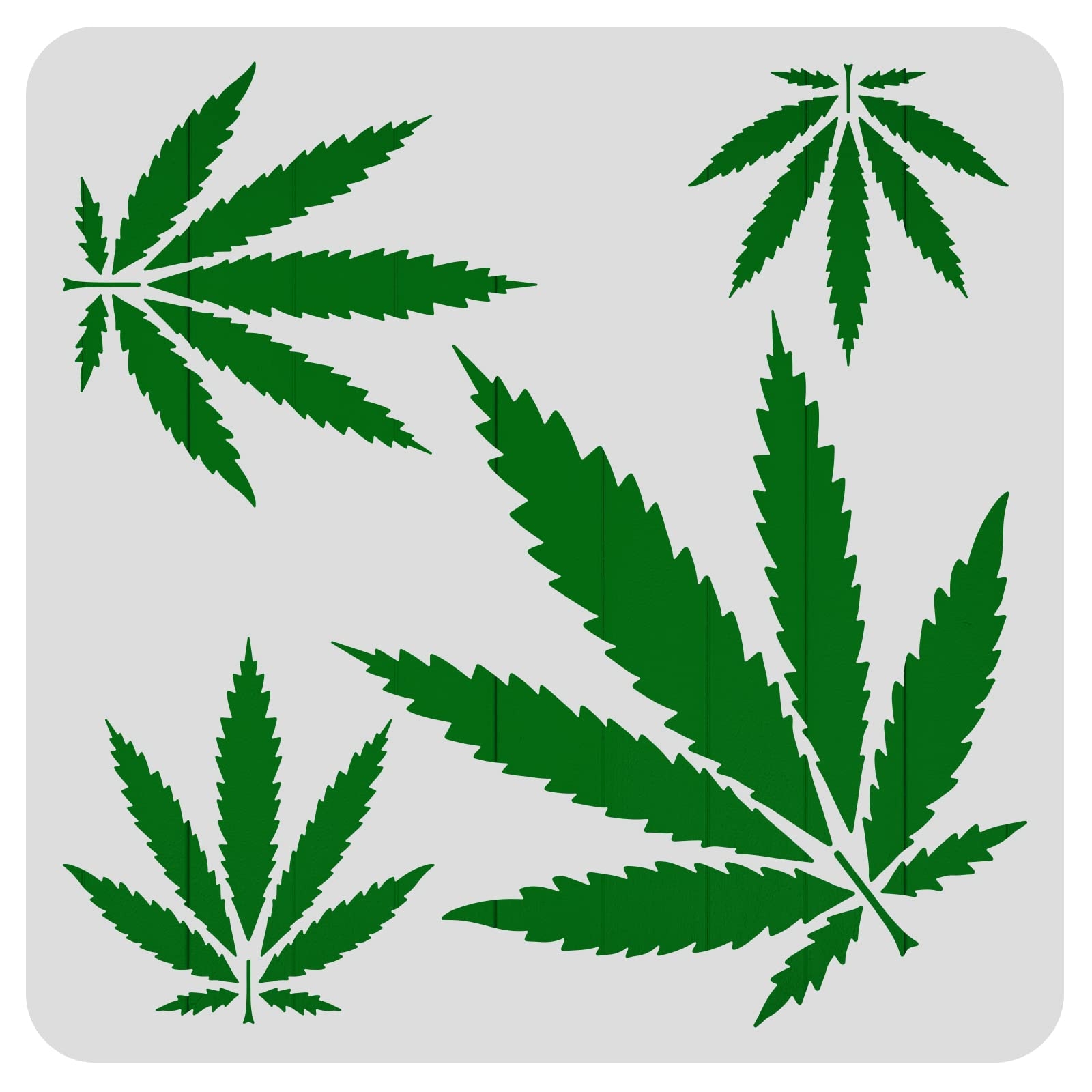 Amazon BENECREAT Pot Leaf Drawing Stencils 12x12inch Tree Weed Leaf Painting Templates For Scrapbooking Fabric Floor Furniture Wall Art