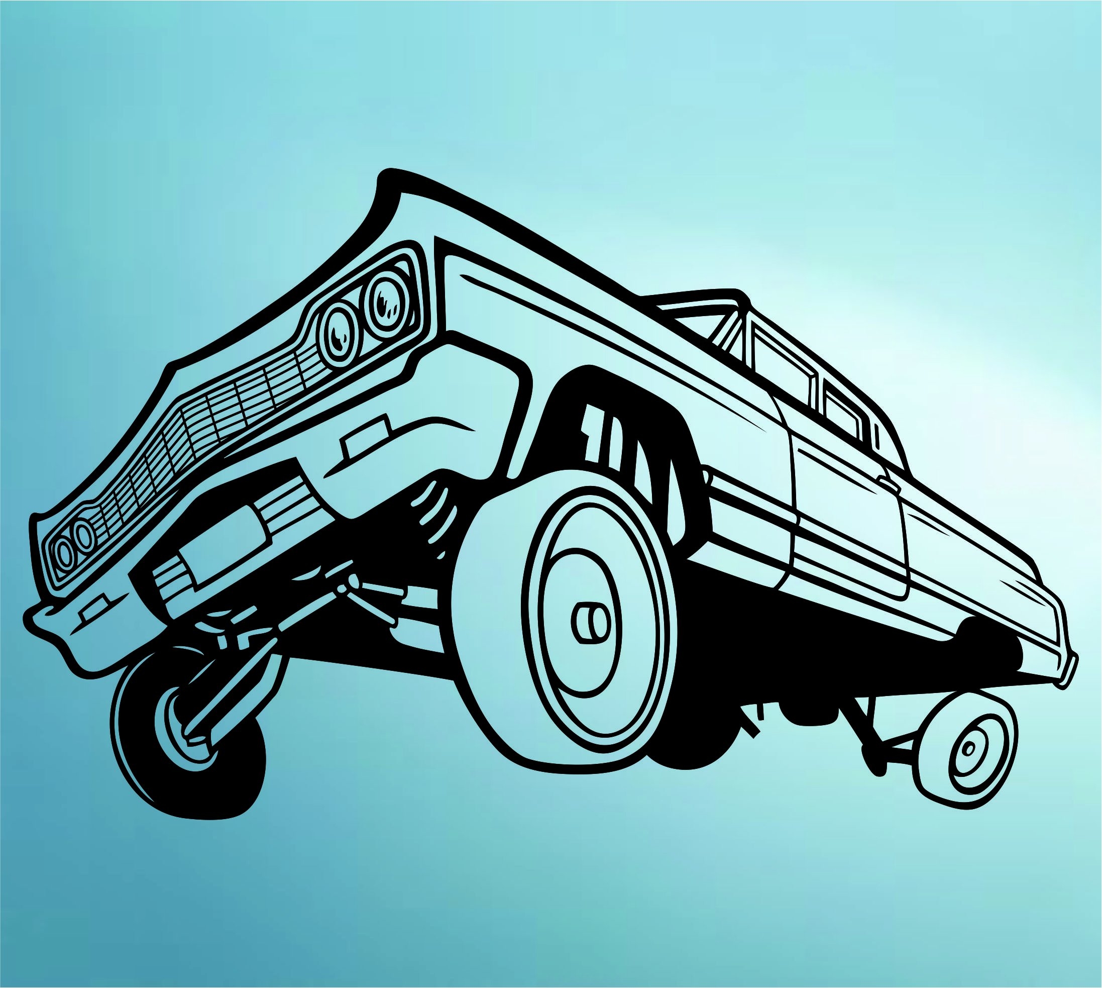 Amazon Dabbledown Lowrider Car With Hydraulics Decal Sticker Wall Mural Art Graphic Cars Tools U0026 Home Improvement