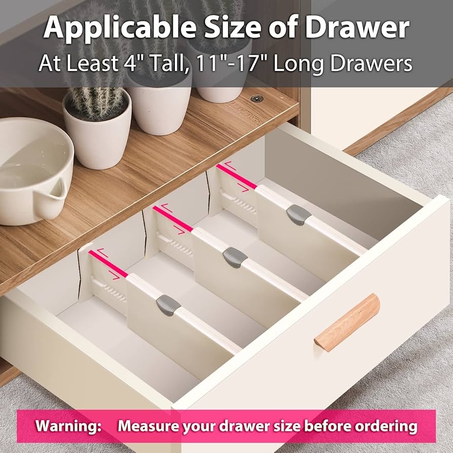 Amazon Drawer Dividers Organizer 4 Pack Adjustable Separators 4