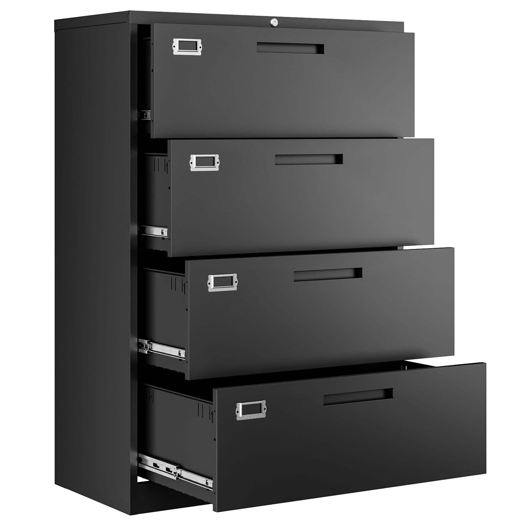 Amazon Letaya File Cabinets 4 Drawer Metal Lateral Filing Organization Storage Cabinets With Lock Home Office For Hanging Files 