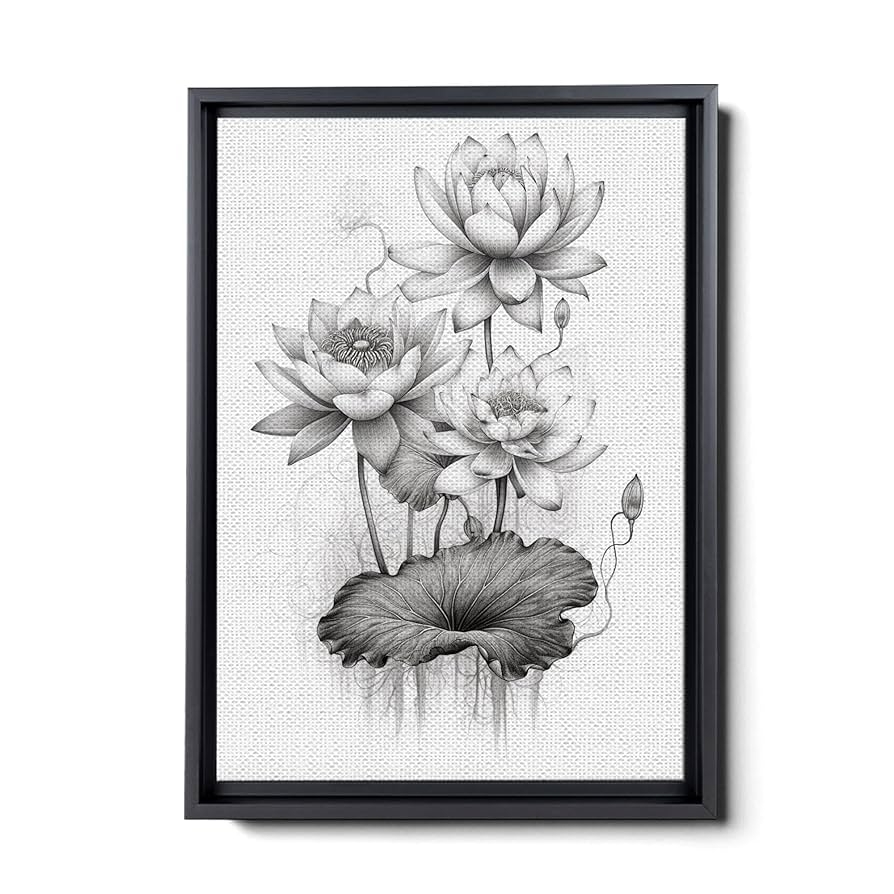 Amazon Lotus Sketch Botanical Print Lotus Art Print Lotus 