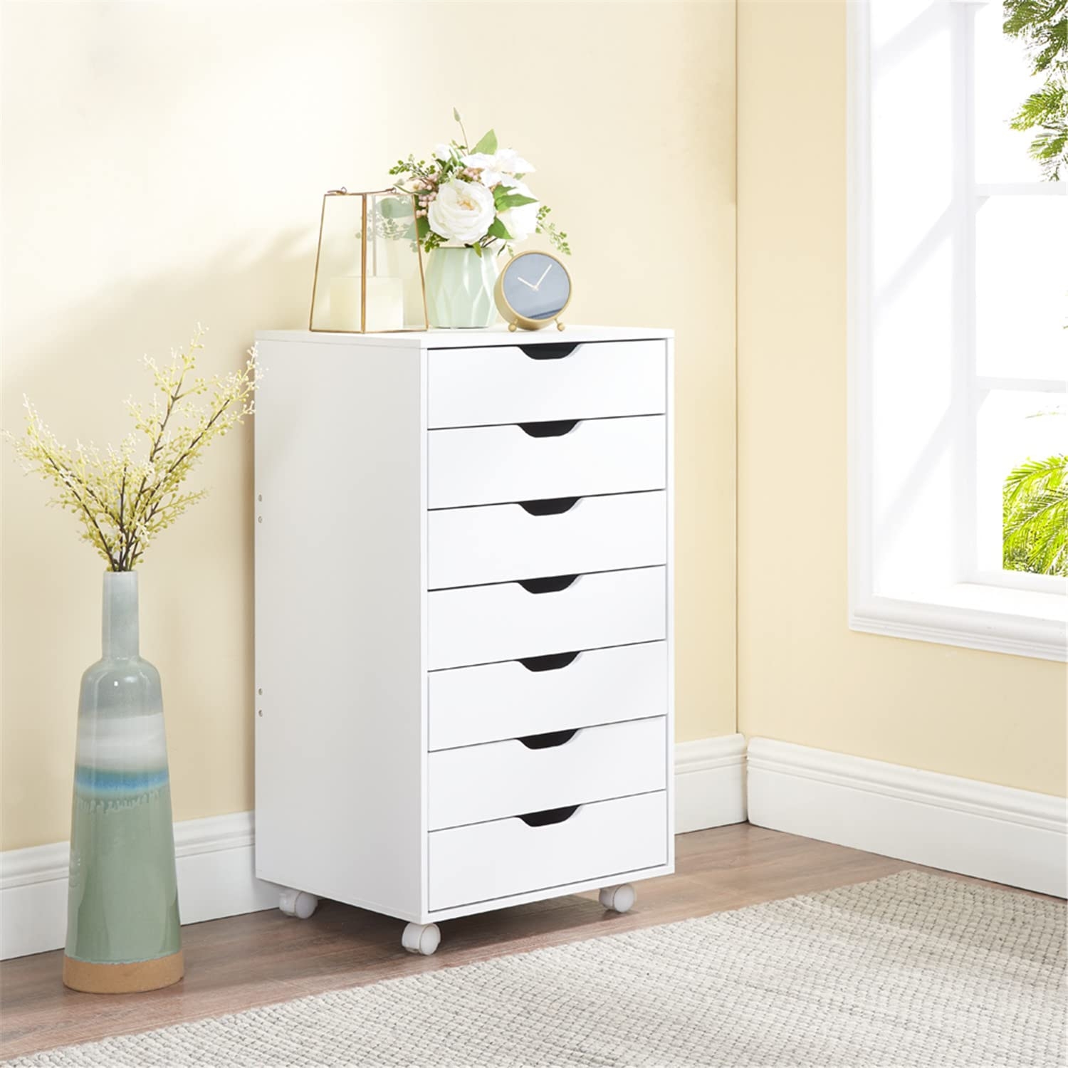 Amazon Naomi Home Debbie 7 Drawer Office Storage File Cabinet 