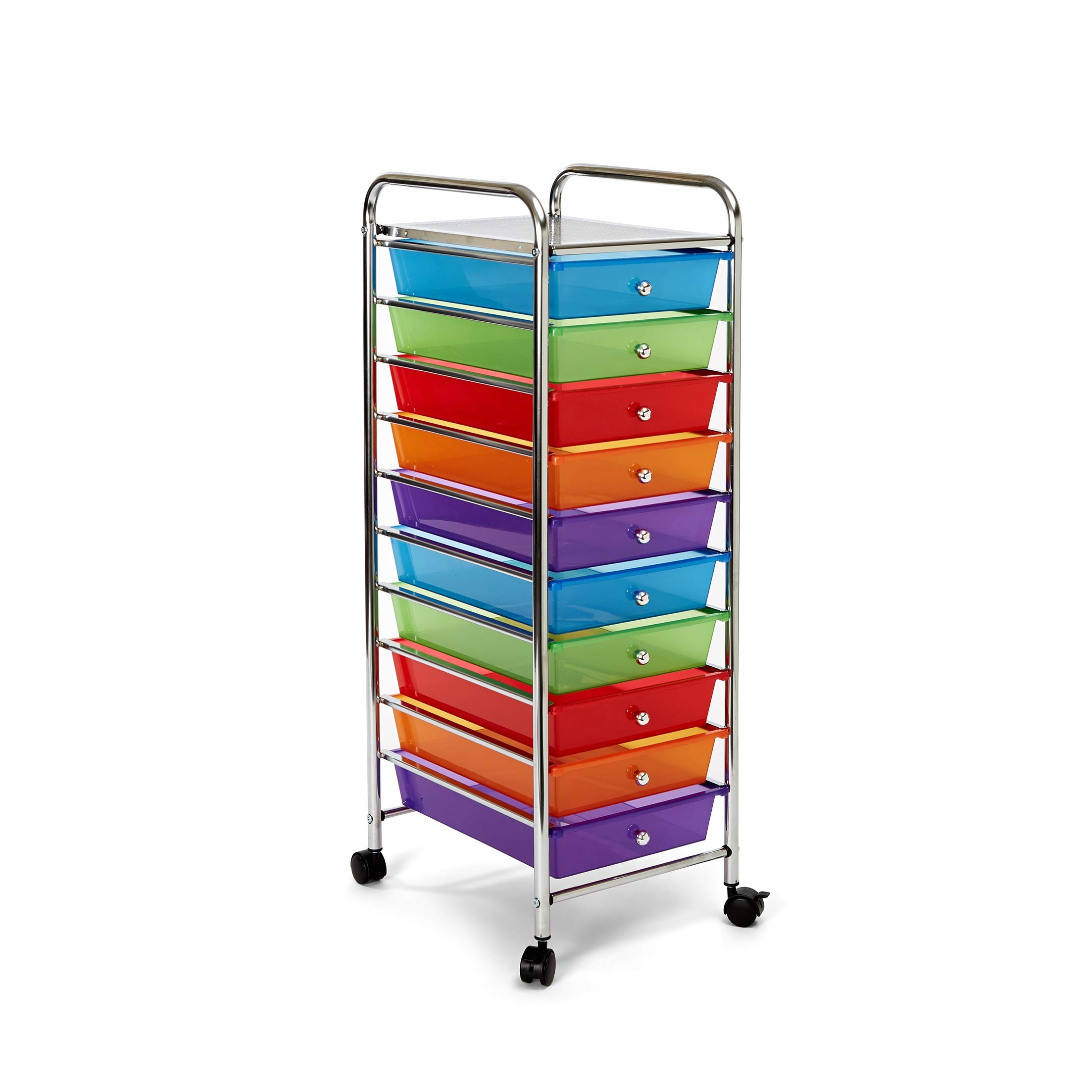 Amazon Seville Classics 10 Drawer Multipurpose Mobile Rolling Utility Storage Organizer Cart Multicolor Office Products