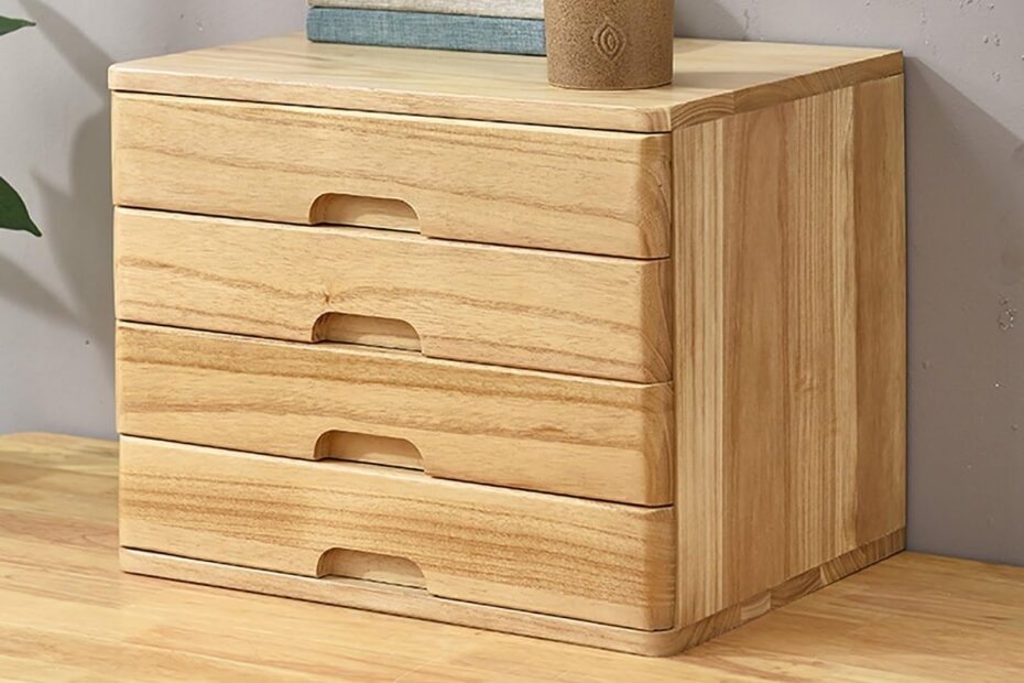 Amazon Solid Wood Drawer type Multi layer Debris File Storage