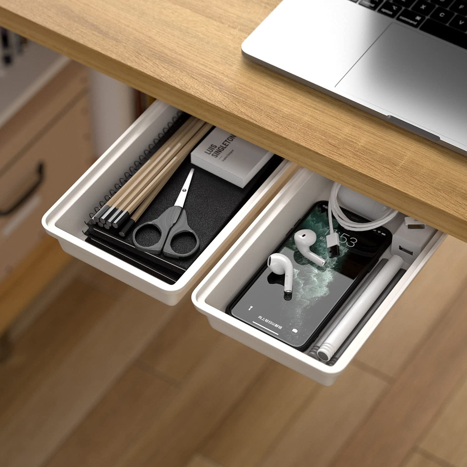 Amazon SVNNELP 2Pack Under Table Desk Drawer Storage 