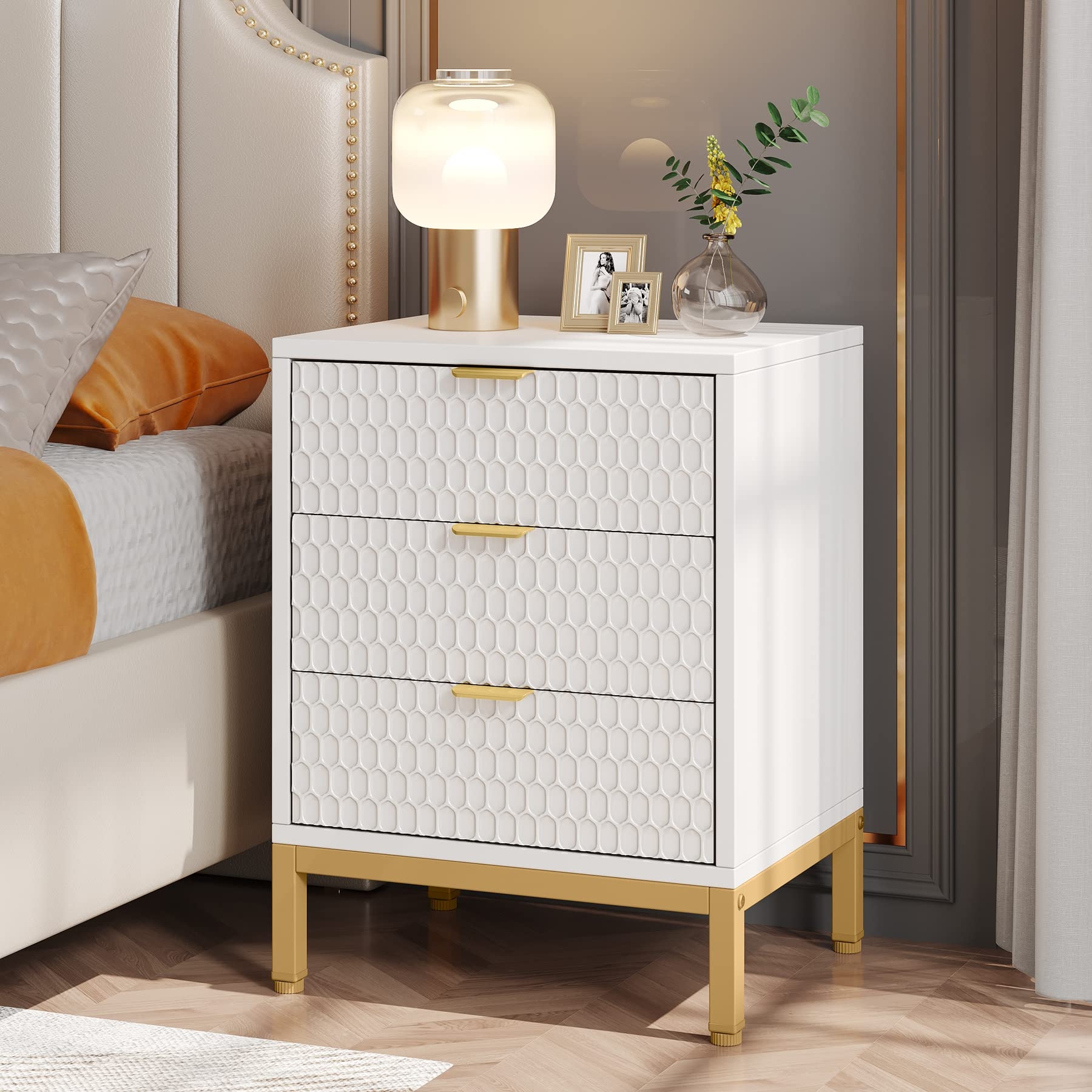 Amazon Tribesigns 3 Drawer Nightstand 25 8