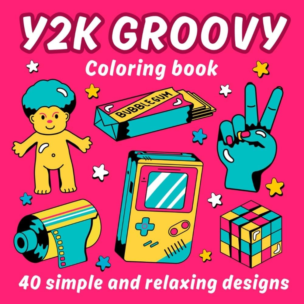 Amazon Y2k Groovy Coloring Book 40 Simple And Relaxing 