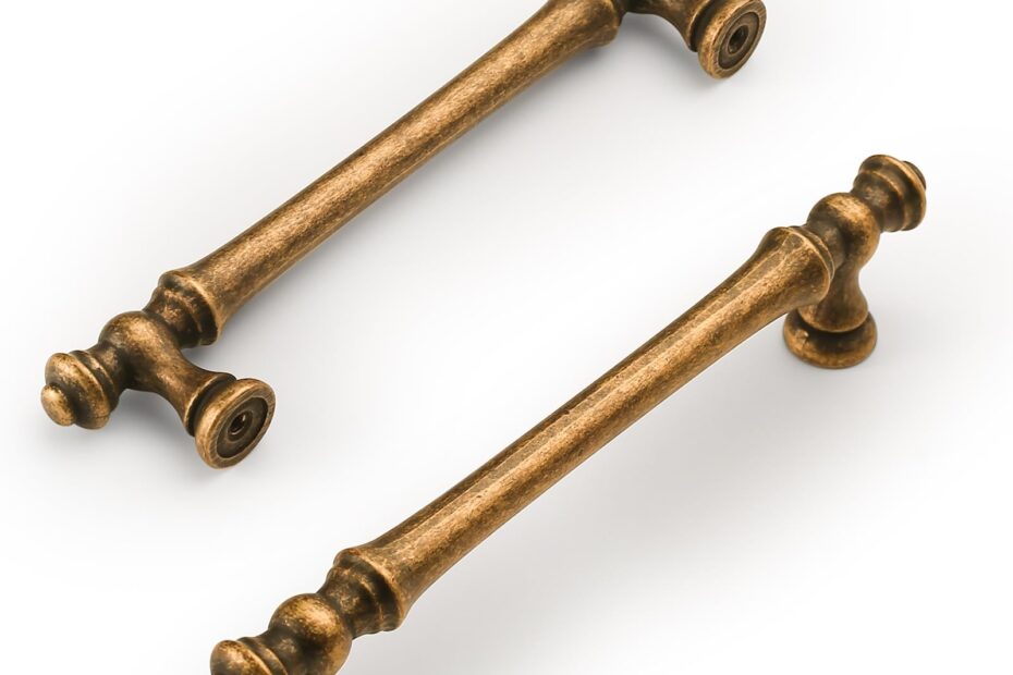Amerdeco 10 Pack Antique Brass Cabinet Pulls 5 Inch 128mm Hole