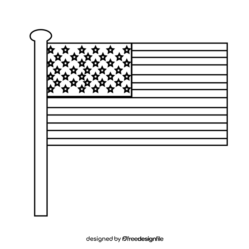 us flag drawing