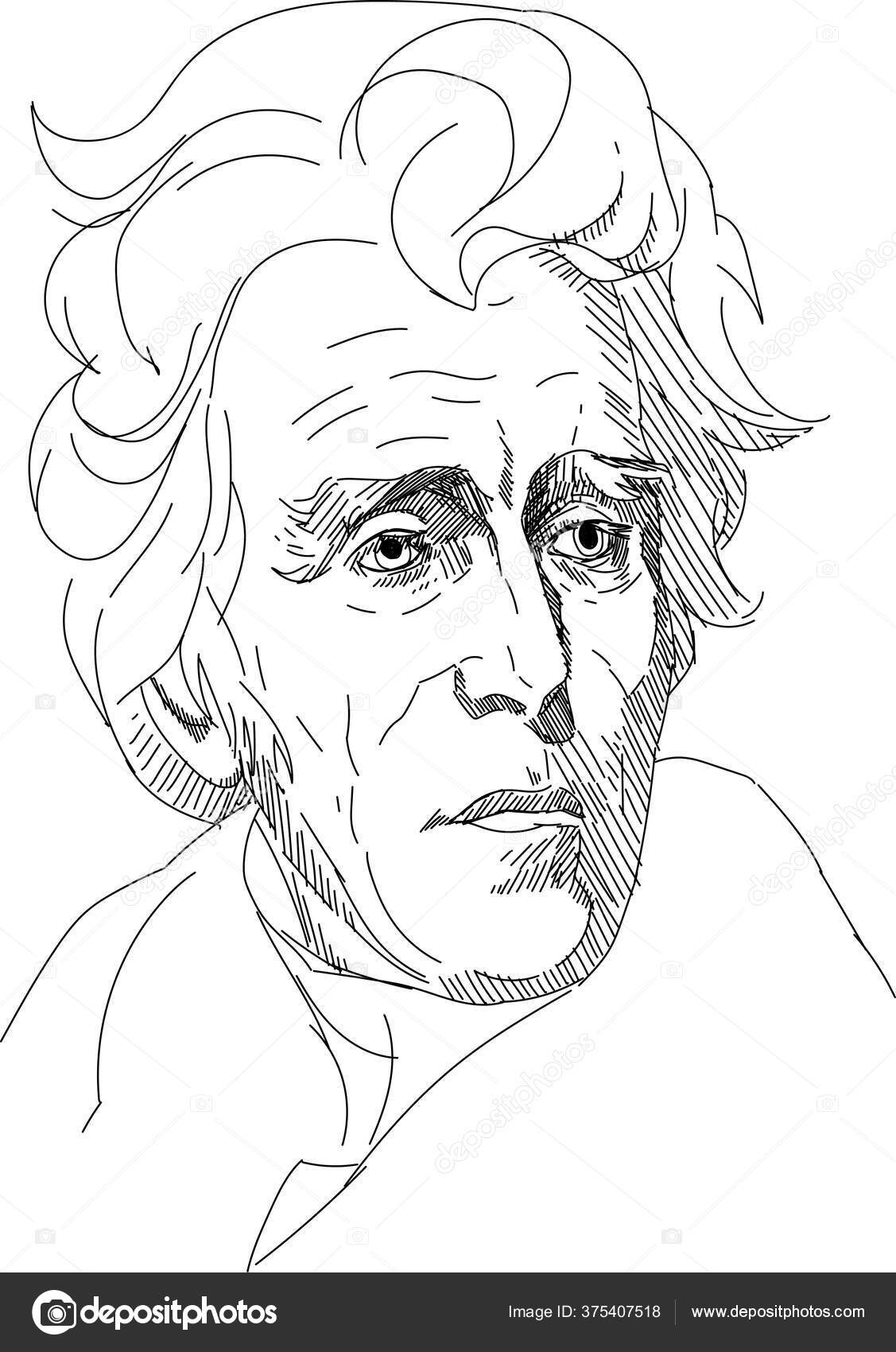 Andrew Jackson Presiden Amerika Serikat Ketujuh Vektor Stok Oleh liogkih 375407518