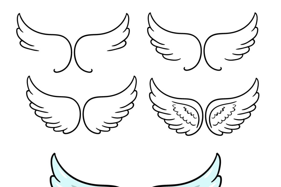 Angel Wings Drawing How To Draw Angel Wings Step By Step