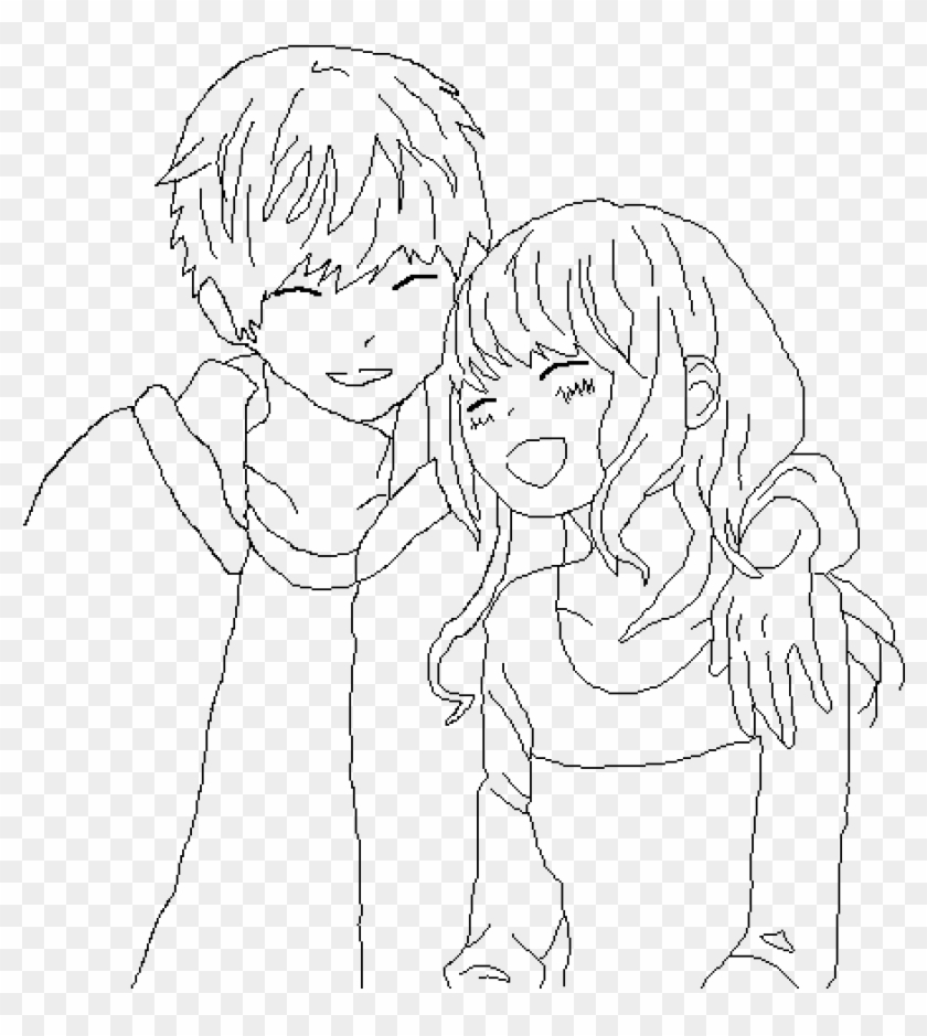 Anime Couple Base Drawing Couple Base Clipart 3839961 PikPng