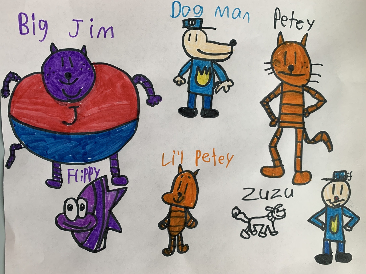 dog man drawing