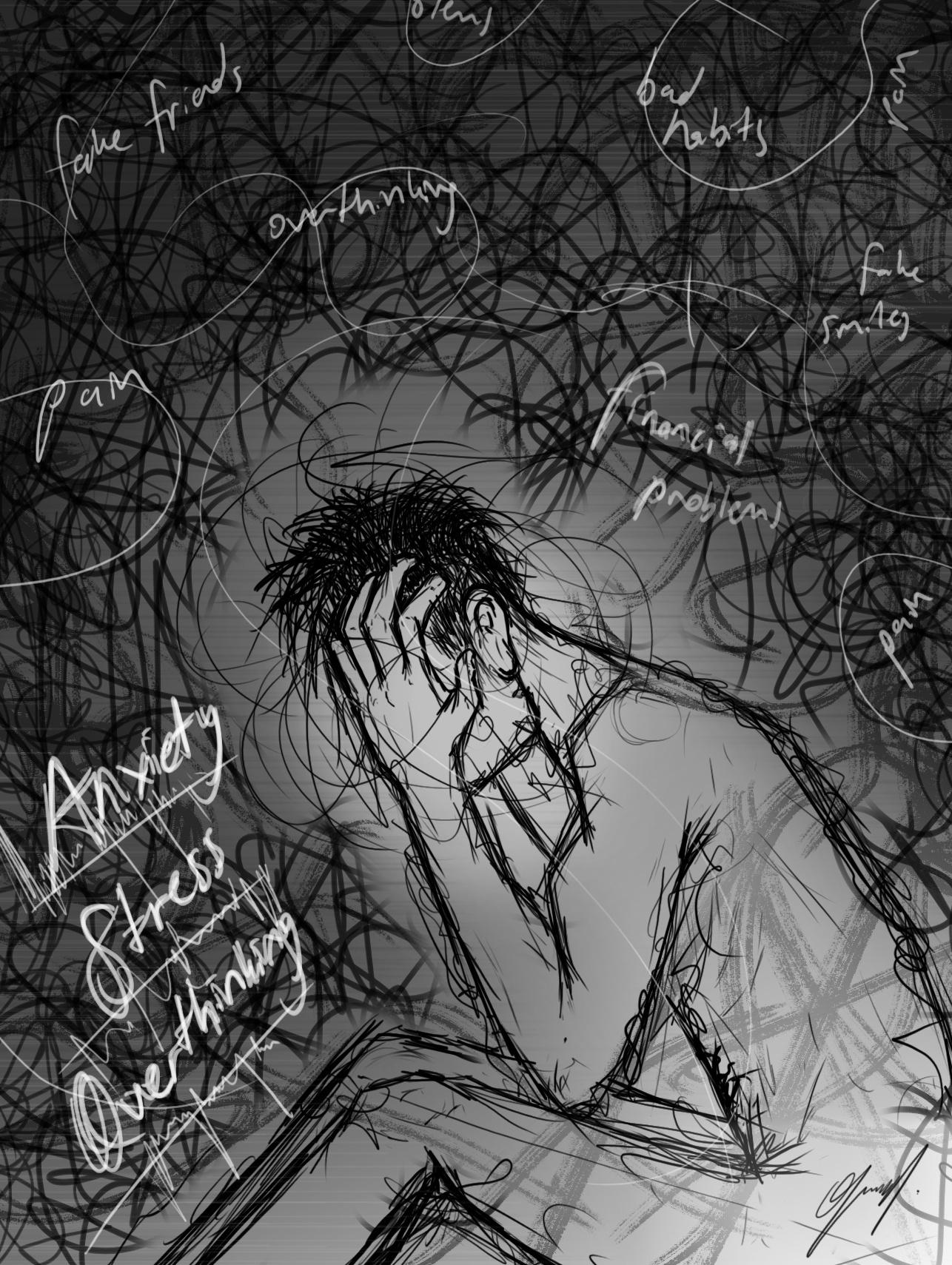anxiety drawings