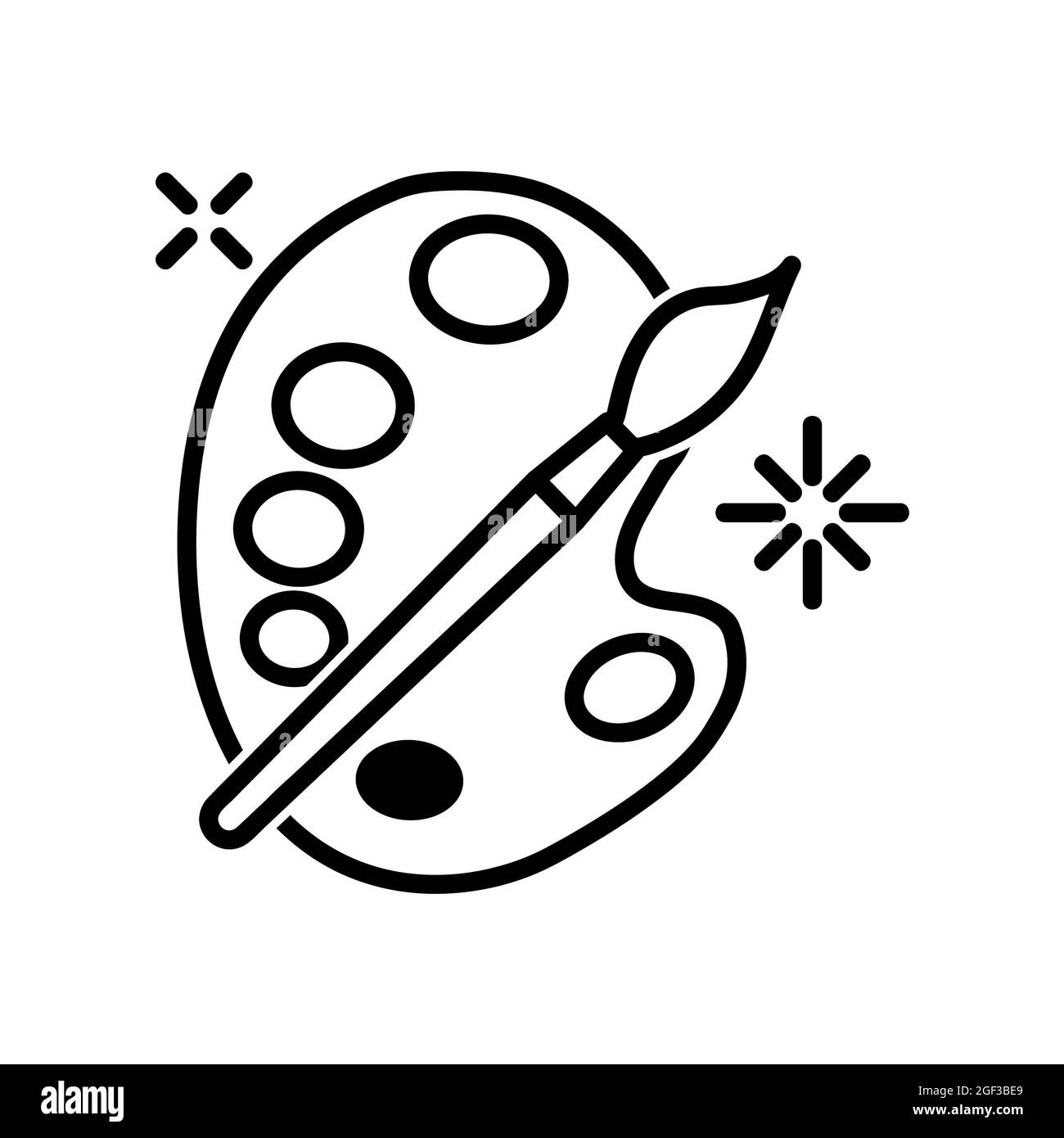 Artist Icon Flat Pictogram For Web Line Stroke Simple Art 
